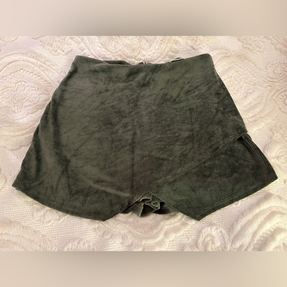 Green Fall/Winter Mini Skirt